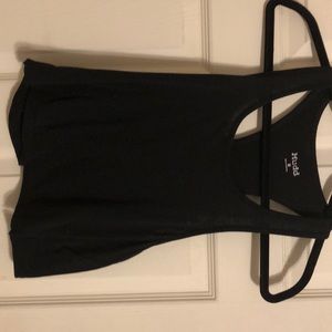 Black crop tank top